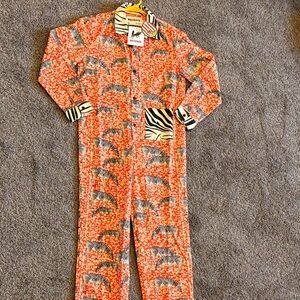 Kids Zebra Print Bodysuit - Orange